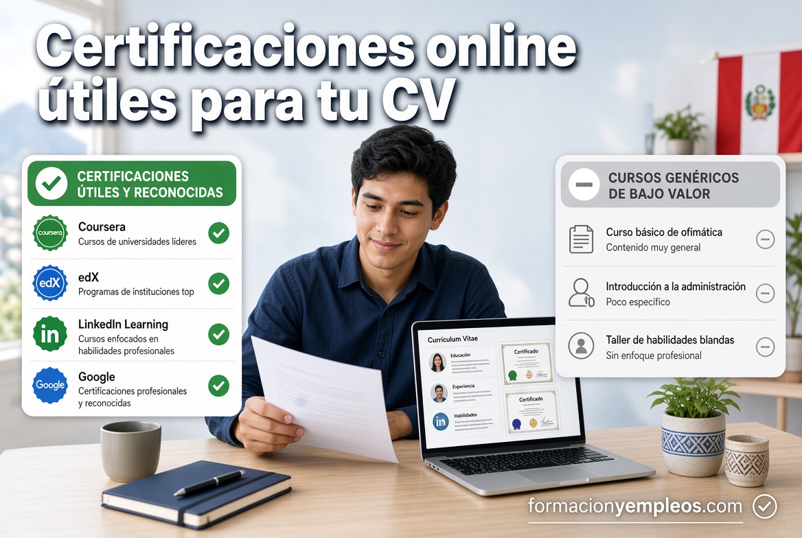 Certificaciones y cursos online en Perú: cuáles son útiles para el currículum y cuáles no