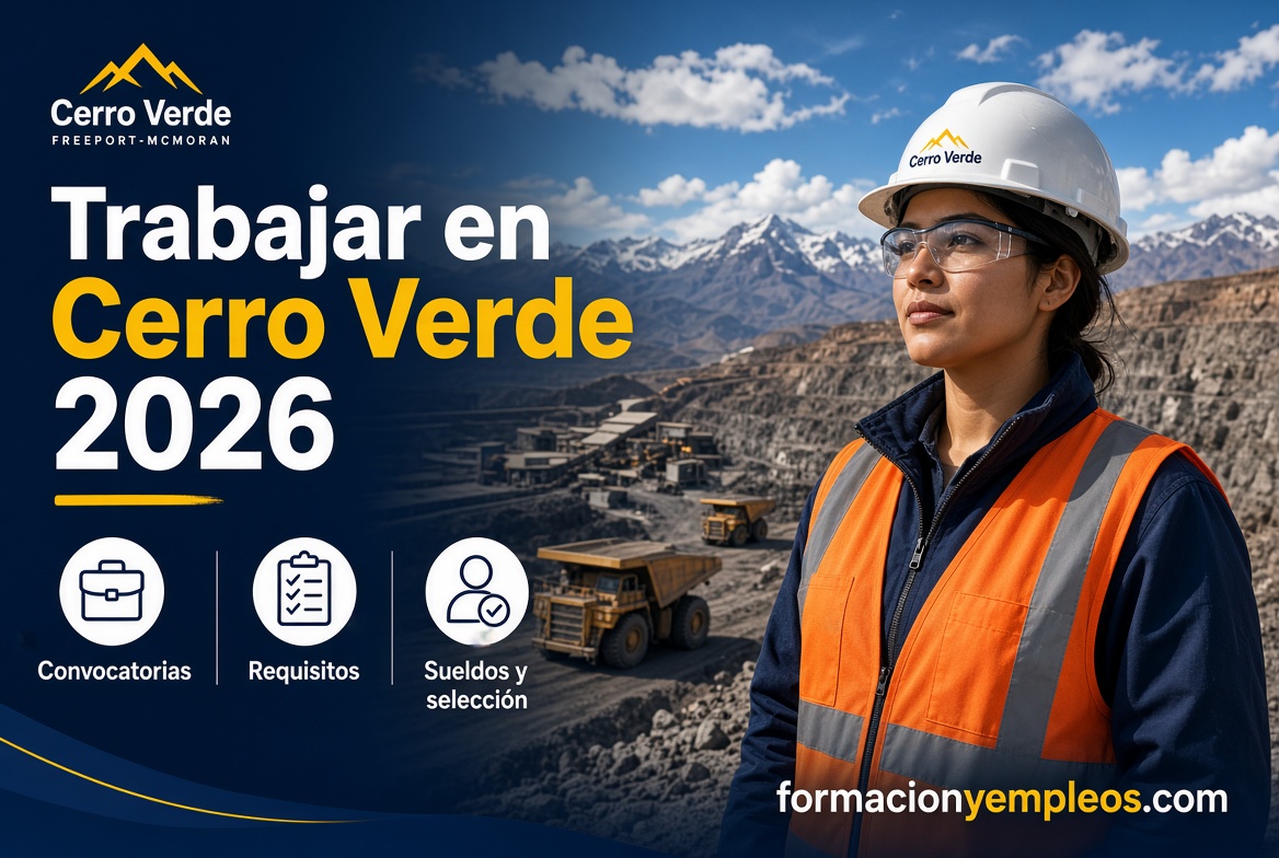 Trabajar en Cerro Verde 2026: convocatorias, requisitos y sueldos en la mina de Freeport en Arequipa