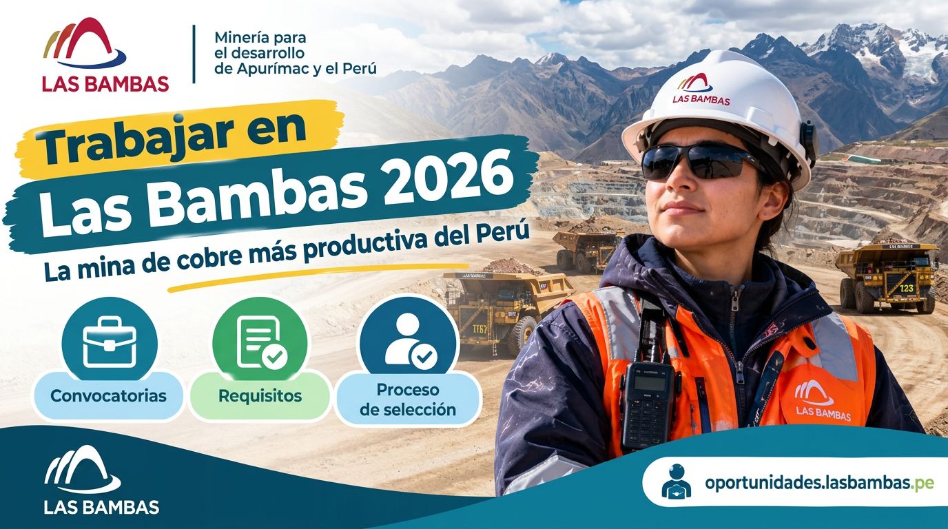 Trabajar en Las Bambas 2026: vacantes, requisitos y cómo postular a la mina de cobre más productiva del Perú